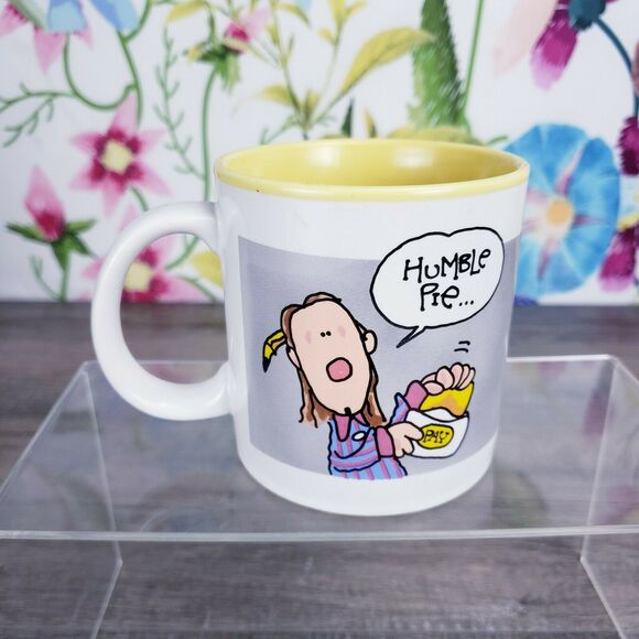 Mug Shots Dabagian Coffee Mug Tea Cup Women Working Humor "Humble Pie" 1987 - Picture 1 of 5